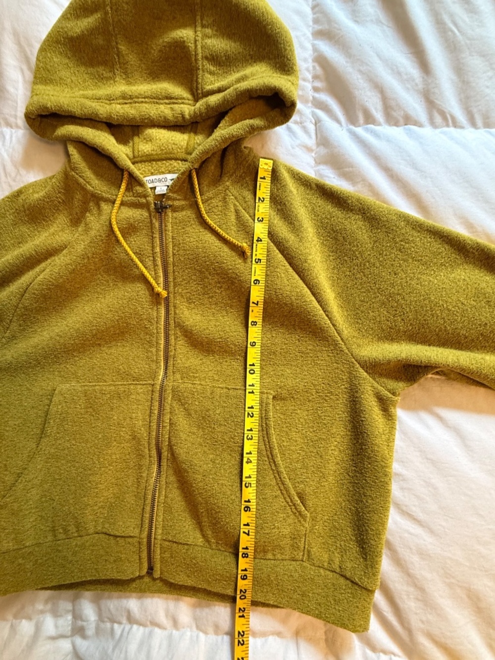Toad&Co Whitney Terry Zip Hoodie | Mustard | Large - Picture 5 of 8